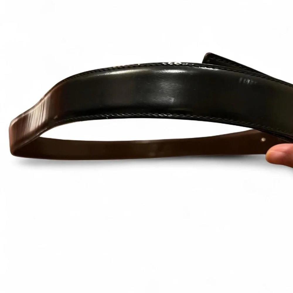 Salvatore Ferragamo Vintage Men’s belt reversible black brown leather buckle